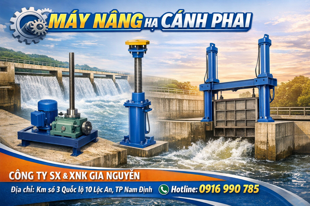 Máy Nâng Hạ Cánh Phai Là Gì? Giải Pháp Điều Tiết Nước Hiệu Quả Cho Công Trình Thủy Lợi