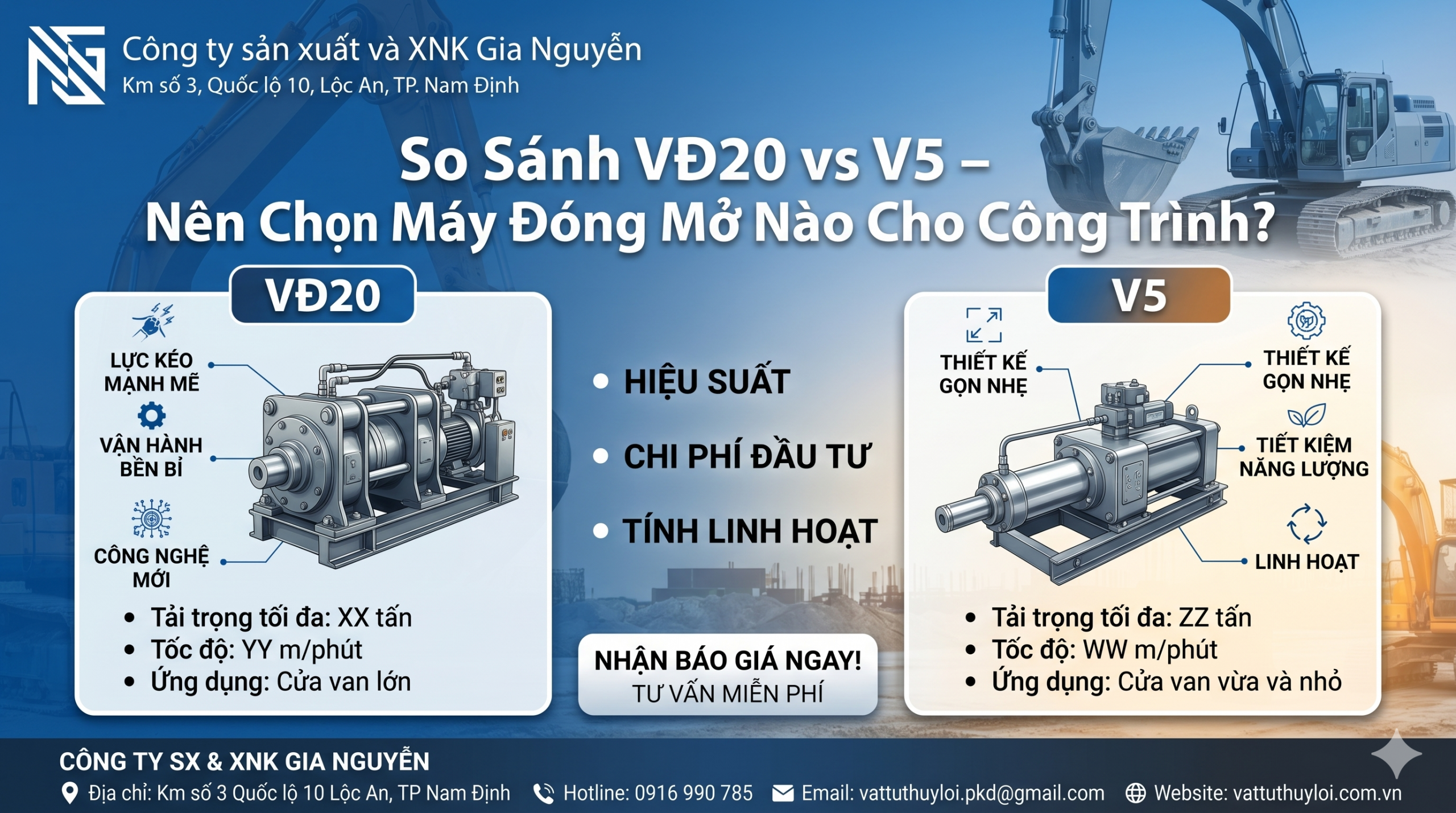 So Sánh VĐ20 vs V5 – Nên Chọn Máy Đóng Mở Nào Cho Công Trình?