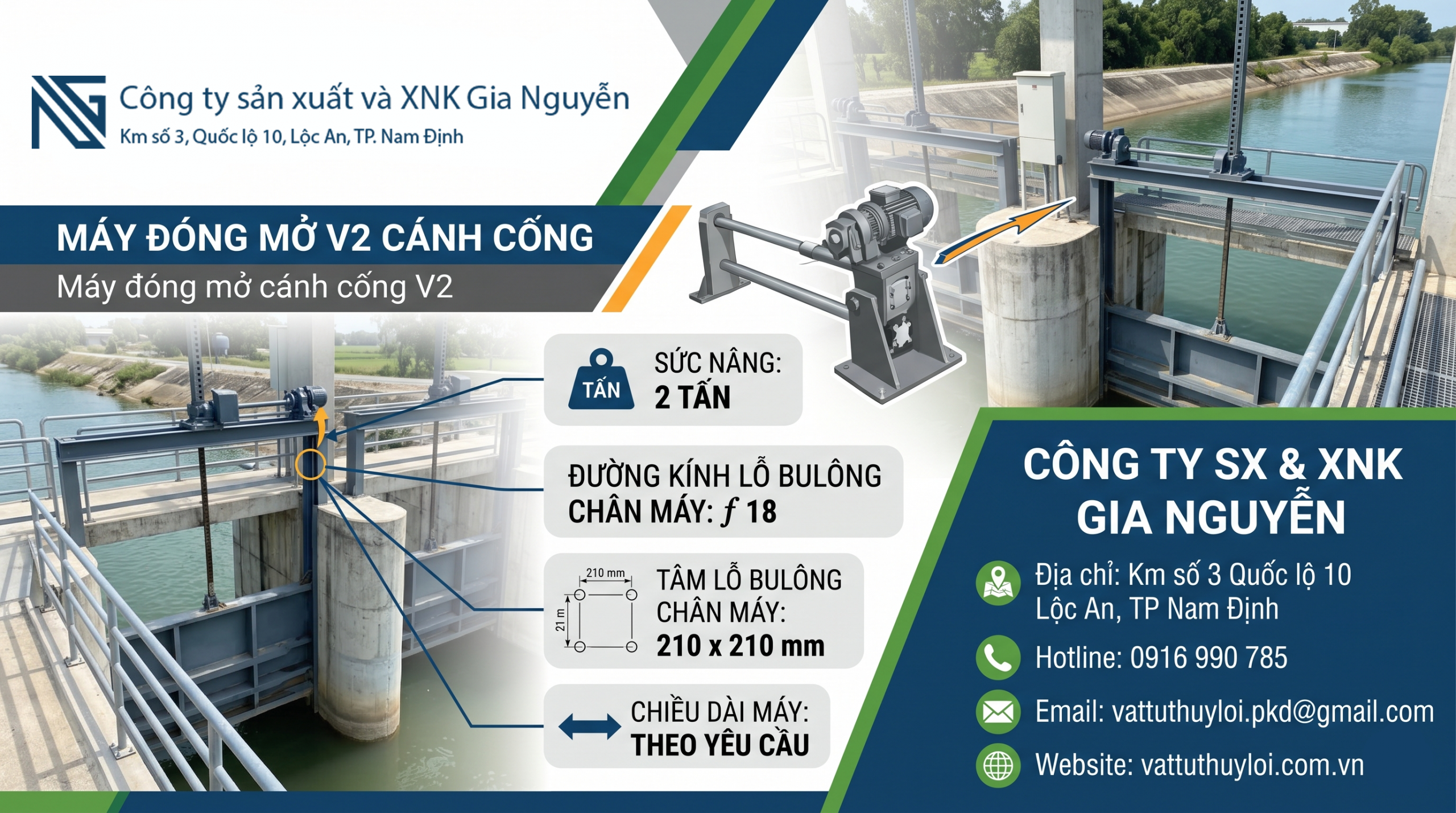 Máy Đóng Mở V2 Cánh Cống Là Gì? Thông Số Kỹ Thuật & Ứng Dụng Thực Tế