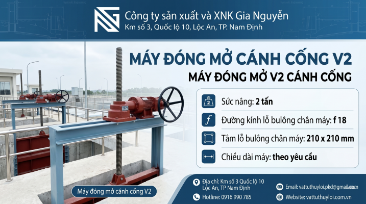 Máy Đóng Mở V2 Cánh Cống | Giá Tốt, Bền Bỉ – Gia Nguyễn