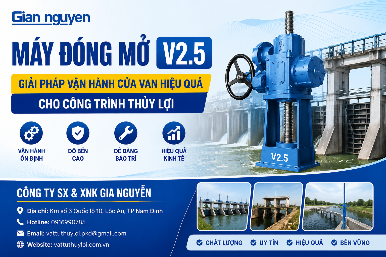 Vì sao nên lựa chọn máy đóng mở V2.5 của Gia Nguyễn? 🏭