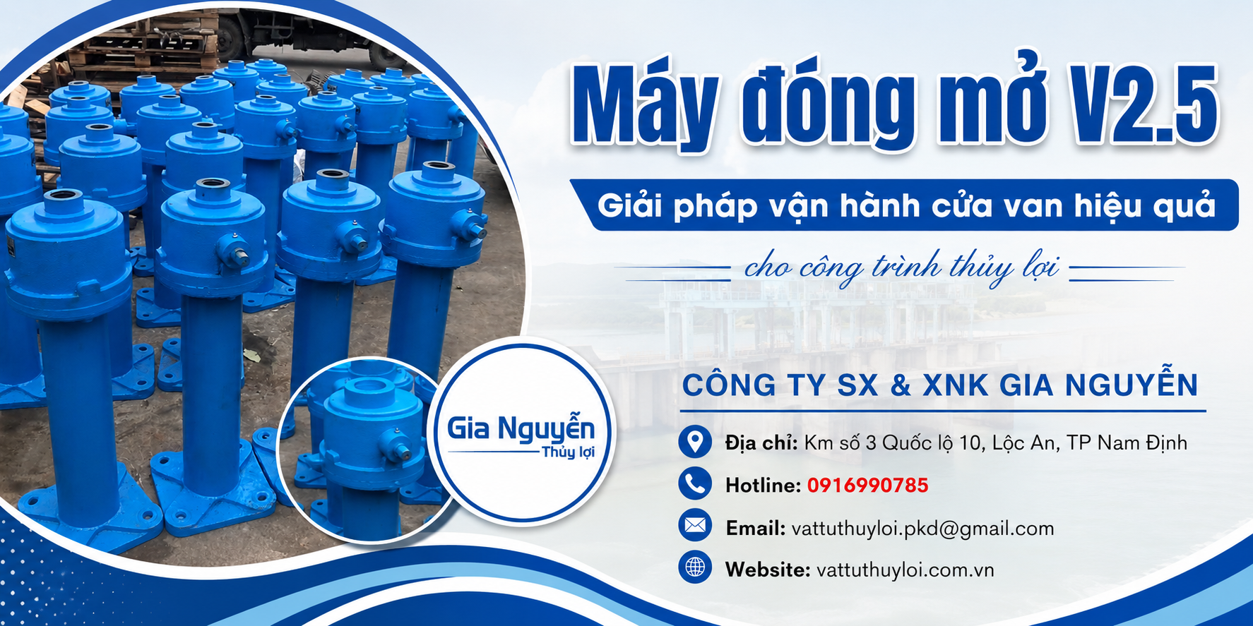 Máy Đóng Mở V2.5 – Thiết Bị Nâng Hạ Cửa Van Thủy Lợi Chất Lượng Cao