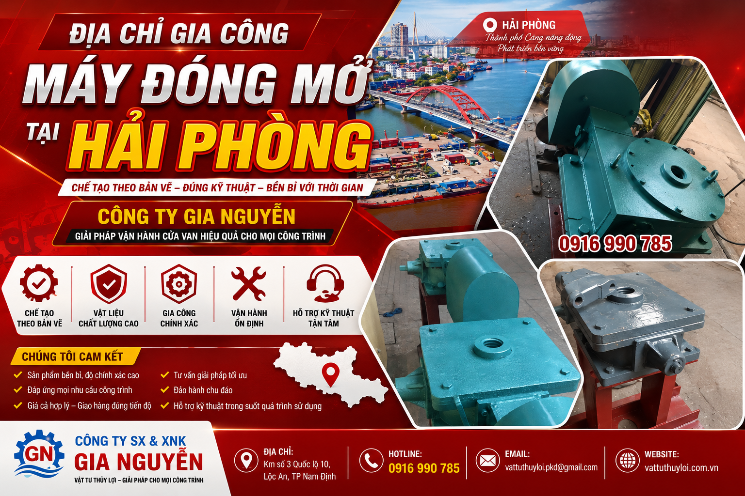 Công Ty Gia Nguyễn – địa chỉ cung cấp và gia công máy đóng mở