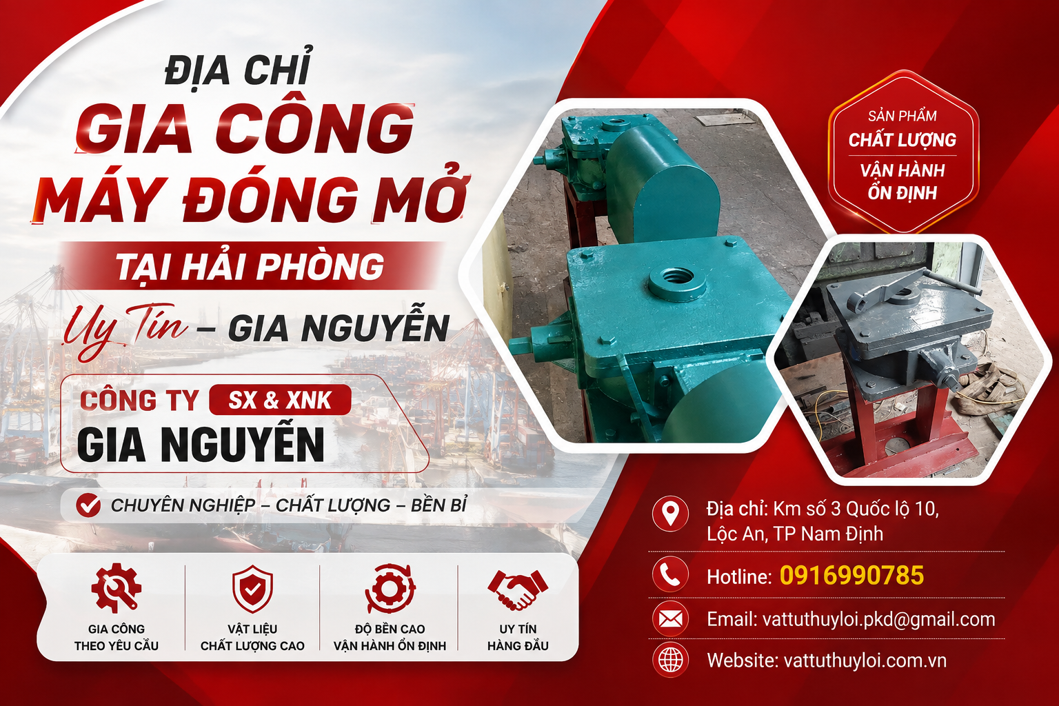 Tìm Địa Chỉ Gia Công Máy Đóng Mở Tại Hải Phòng Uy Tín – Gia Nguyễn