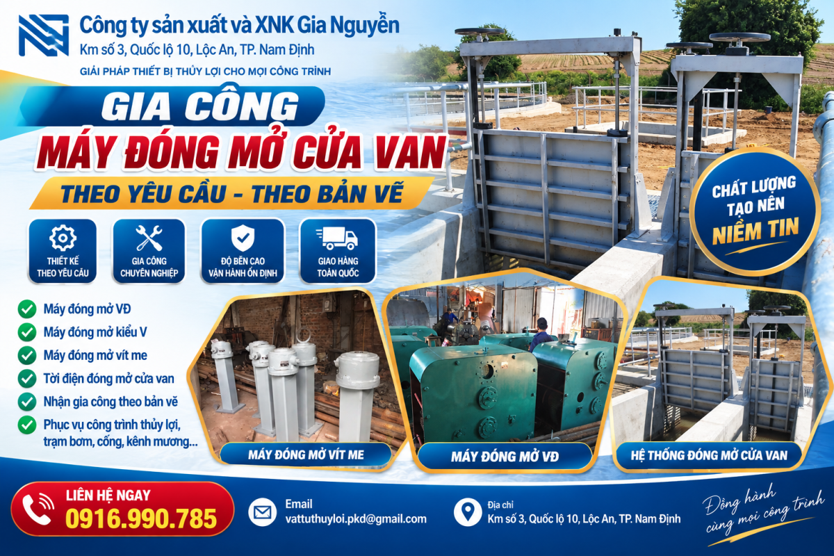Địa Chỉ Gia Công Máy Đóng Mở Tại Hưng Yên – Chế Tạo Theo Yêu Cầu, Uy Tín & Chất Lượng